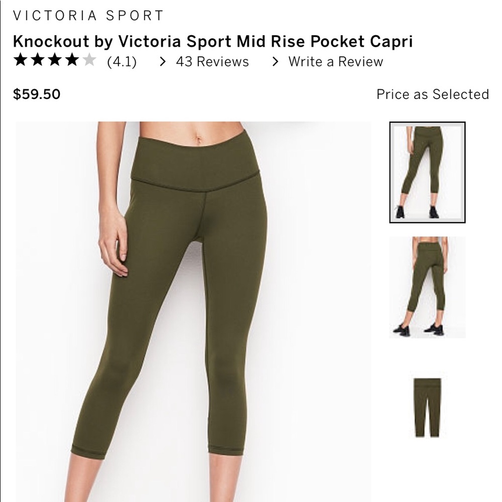 Victoria Secret Sport sparkle black capris